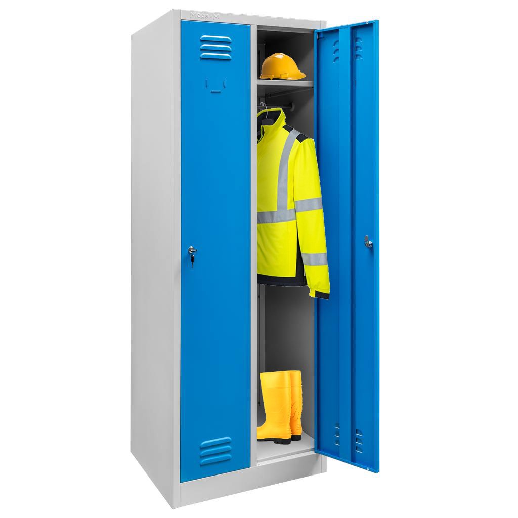 Mega-M Armadietto spogliatoio 2 ante S-60 grigio/blu