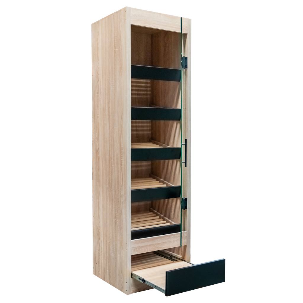 Mega-M Espositore Pane con Vetro Rovere Sonoma H205 cm