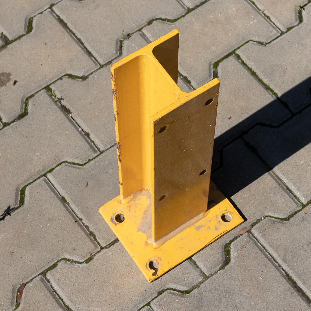 Stow supporto acciaio tipo H barriera legno H-22,5 cm giallo
