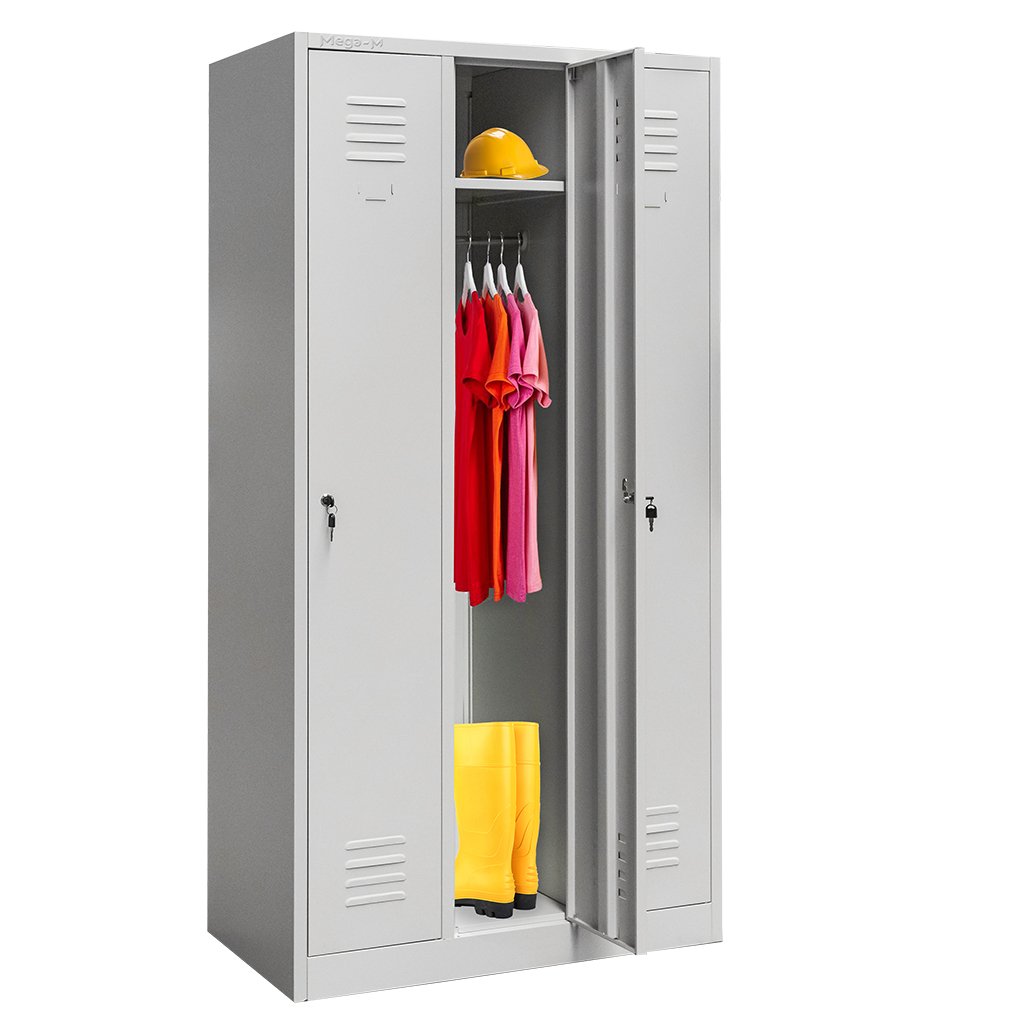 Mega-M 3 ante armadietto spogliatoio 90 cm grigio