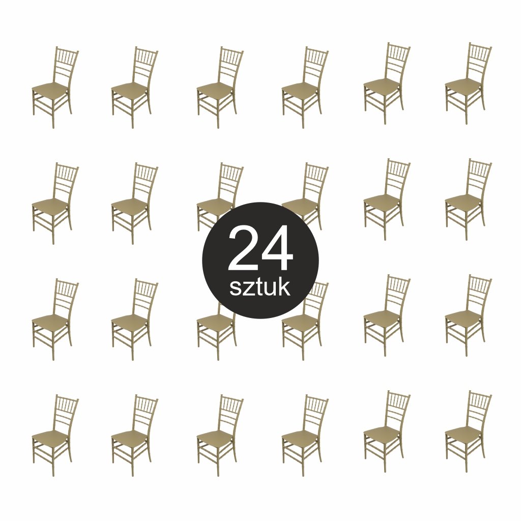Furvero Chiavari sedia banchetto champagne set 24 pz