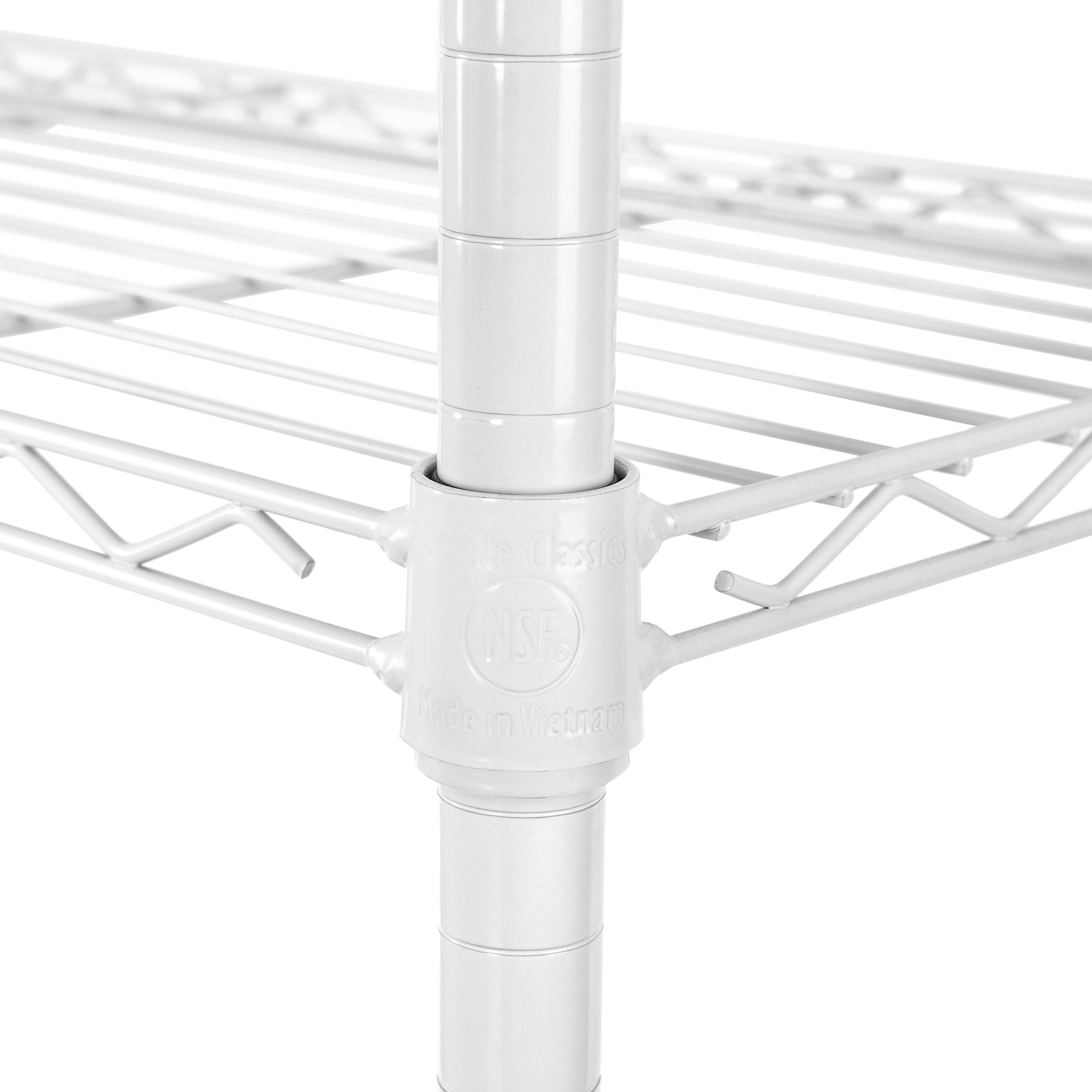 Seville Classics SHE15390B scaffale 5 ripiani acciaio argento