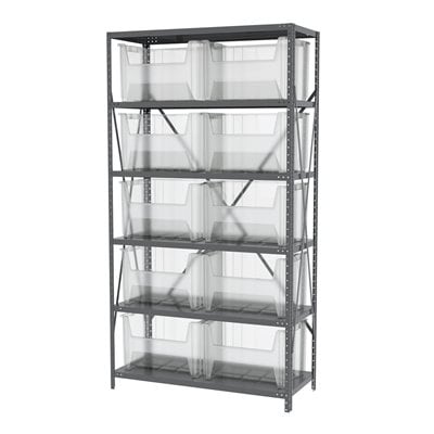 Akro-Mils AS187913017 scaffale acciaio 6 ripiani 12 box