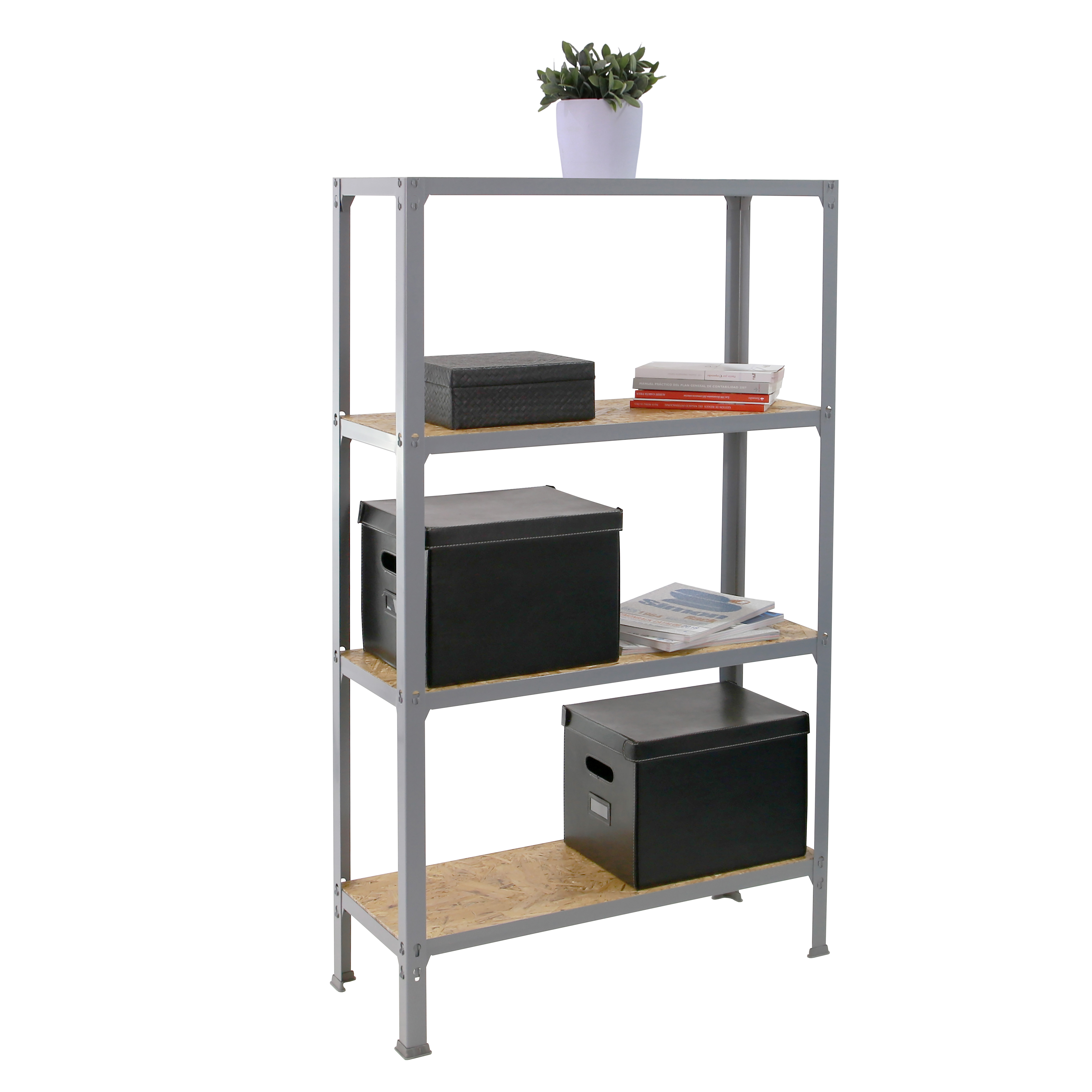 Simonrack HomeClick scaffale 4 ripiani color legno