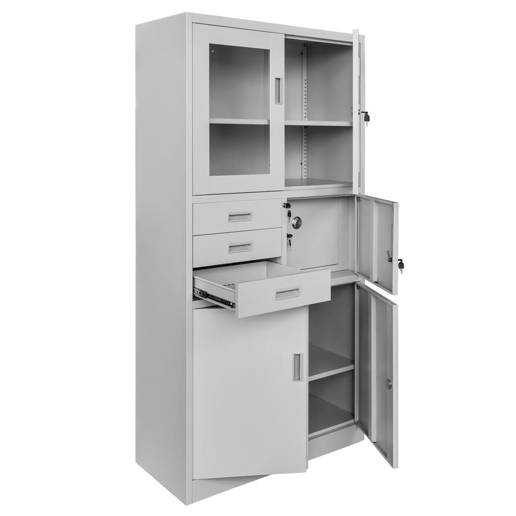 Mega-M Wenus armadio ufficio metallo vetrina 90x40x185 cm