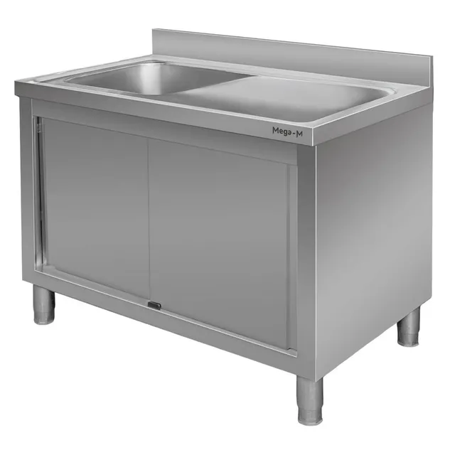 Mega-M 120x70x85 lavello gastronomico inox vasca sinistra