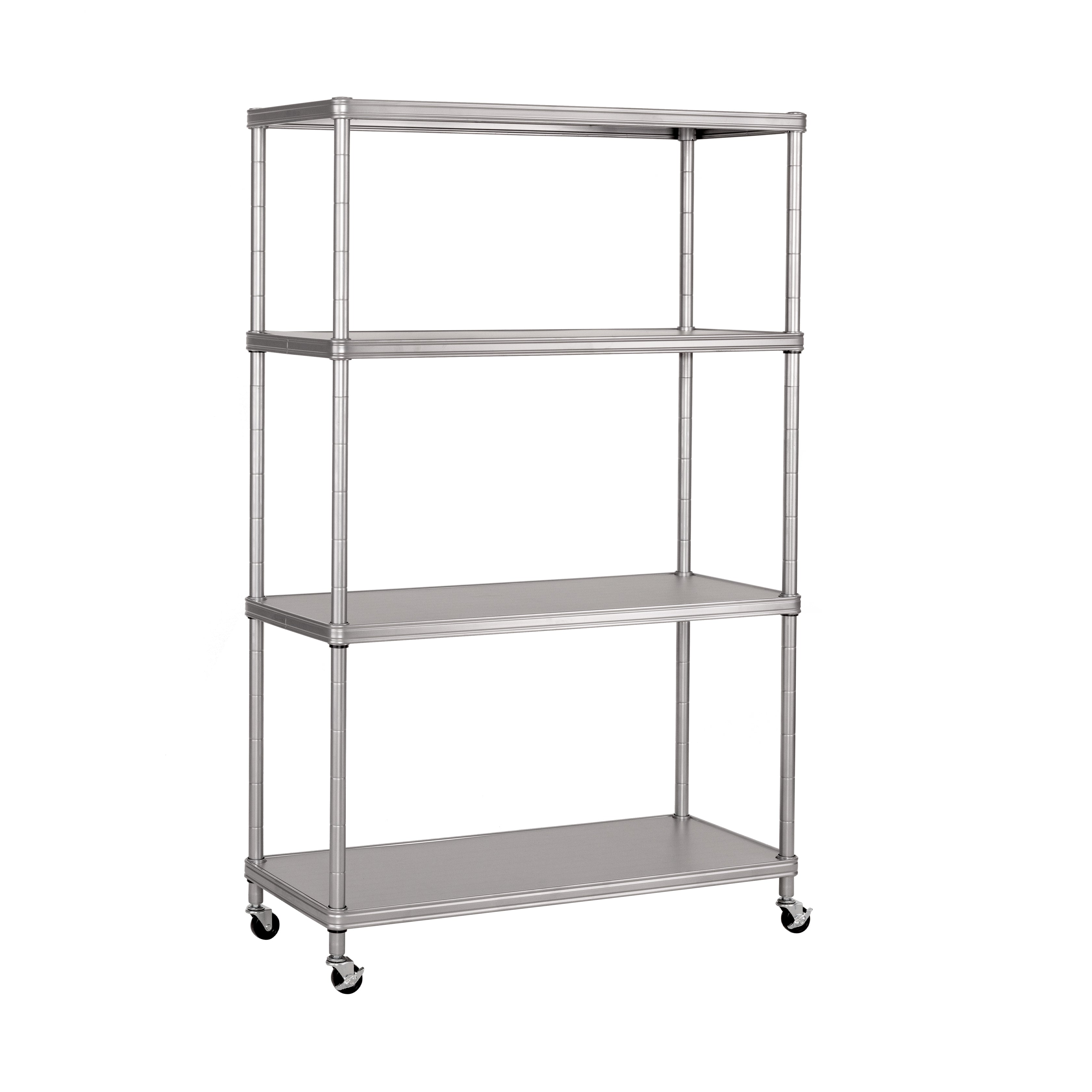 Seville Classics HOME SHE15395B Scaffale 4 Ripiani Platino