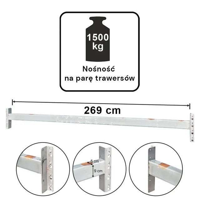 Dexion Speedlock traversa zincata 269 cm 1500 kg