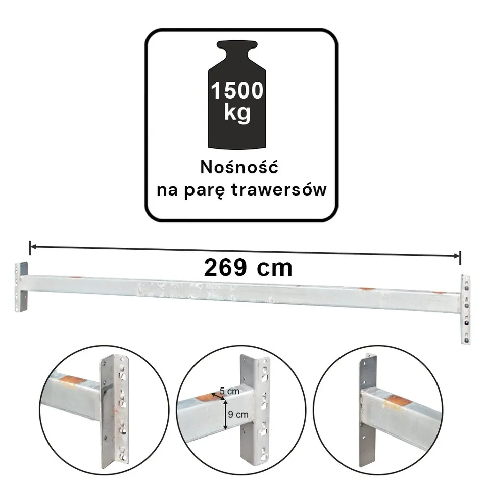 Dexion Speedlock traversa zincata 269 cm 1500 kg