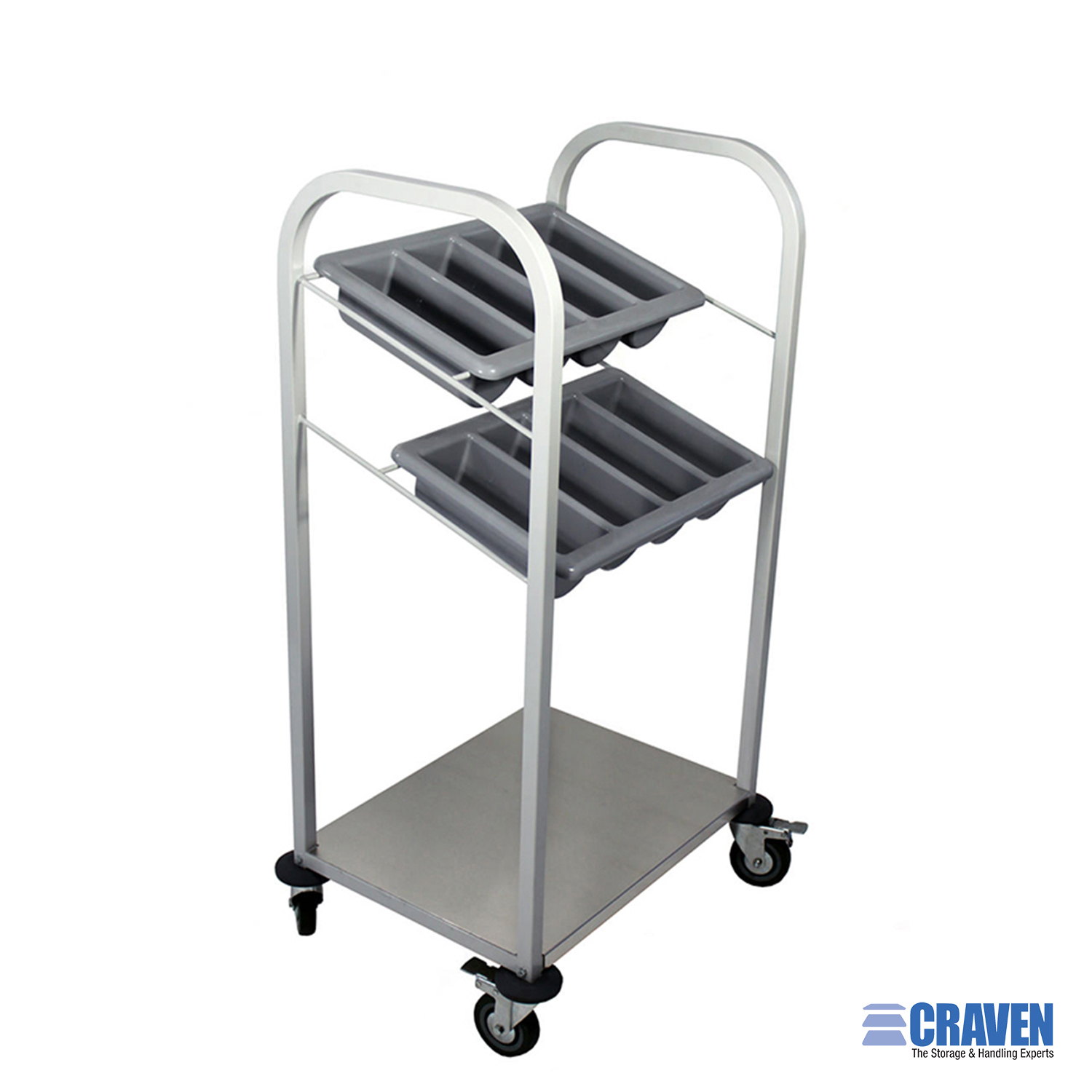 Craven CDT carrello portaposate 3 ripiani con vaschette inox
