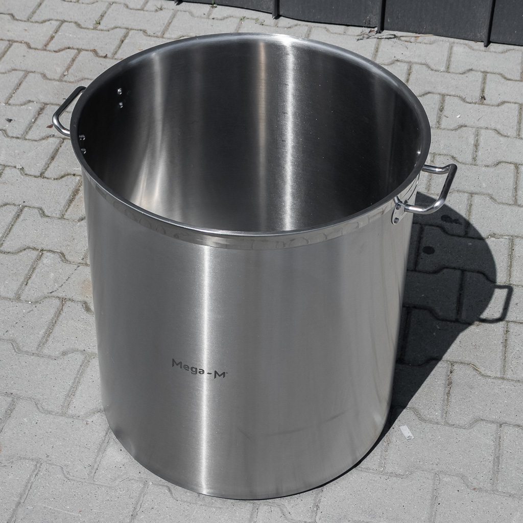 Mega-M Pro pentolone acciaio inox 143 L 55x60 cm con coperchio