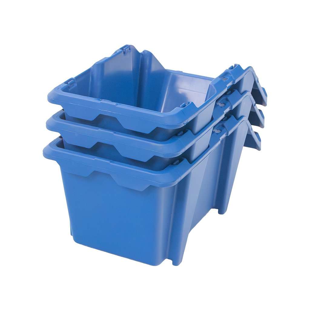 Mega-M vaschetta magazzino plastica 25x15,5x12 cm blu S