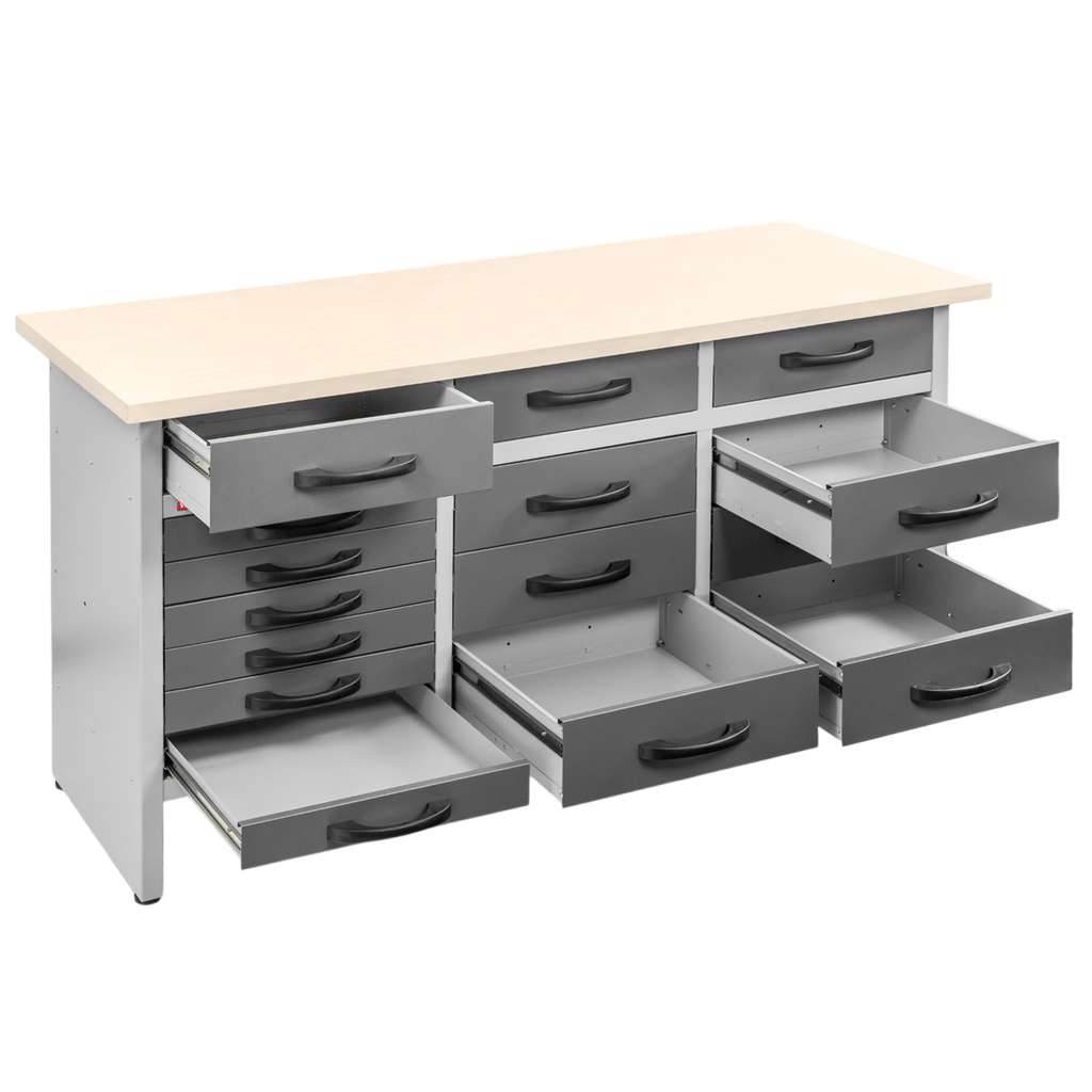 Werkberg Handyman S-160 banco da lavoro 15 cassetti grafite