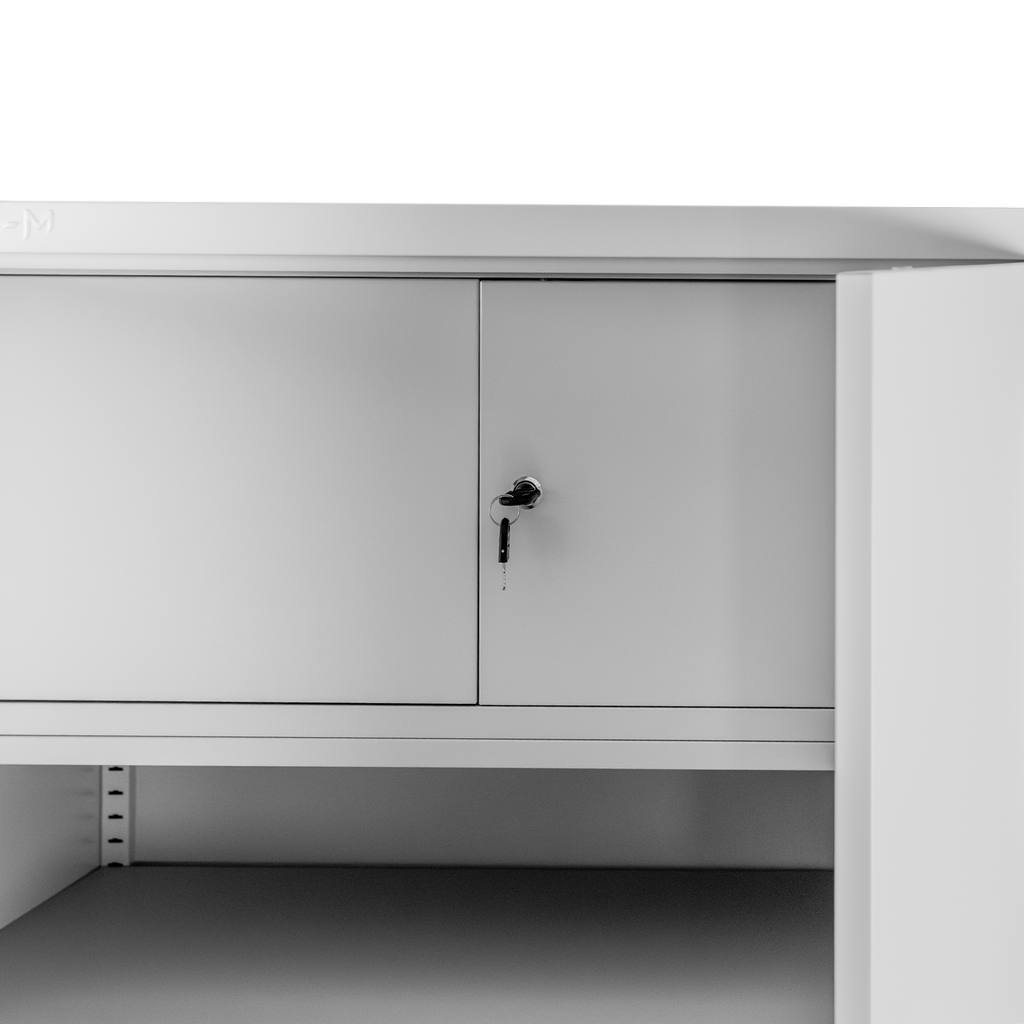 Mega-M S-90 armadio metallico ufficio 90x40x185 grigio tesoretto