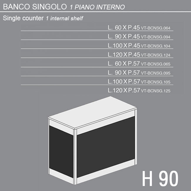 Agosistem Revolution banco singolo negozio grigio