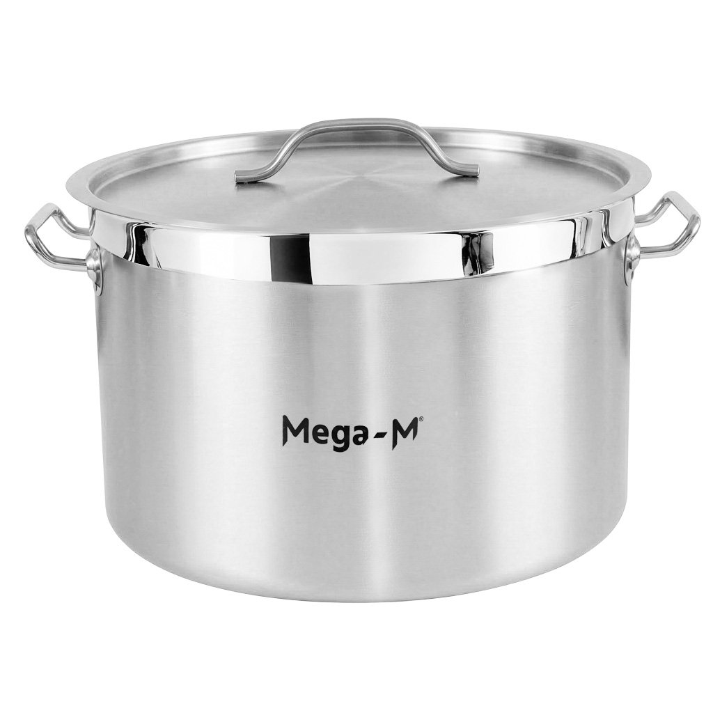 Mega-M Pro pentola acciaio inox 32L 40x26 cm con coperchio