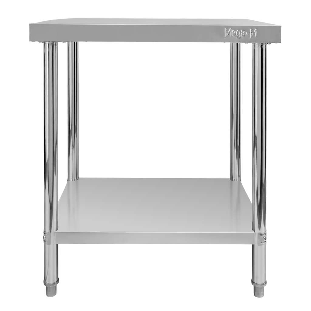 Mega-M X Standard tavolo inox 60x60x85 cm con ripiano