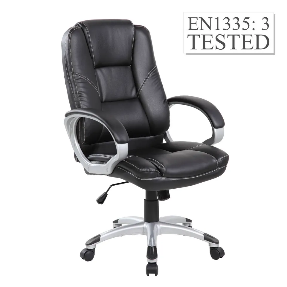 Agosistem Boston E9258H poltrona ufficio nera PU