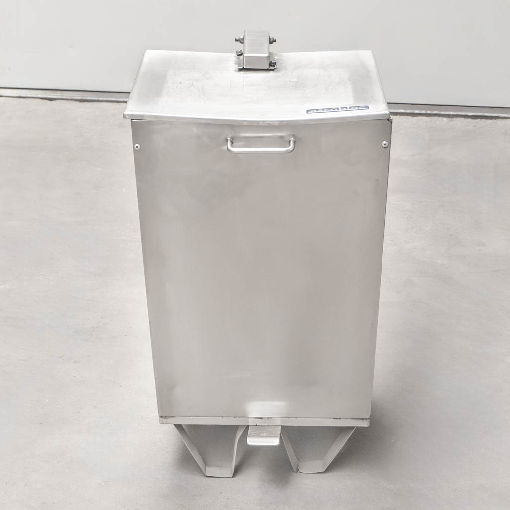 Ascobloc S bidone inox con coperchio 41x41x62 cm
