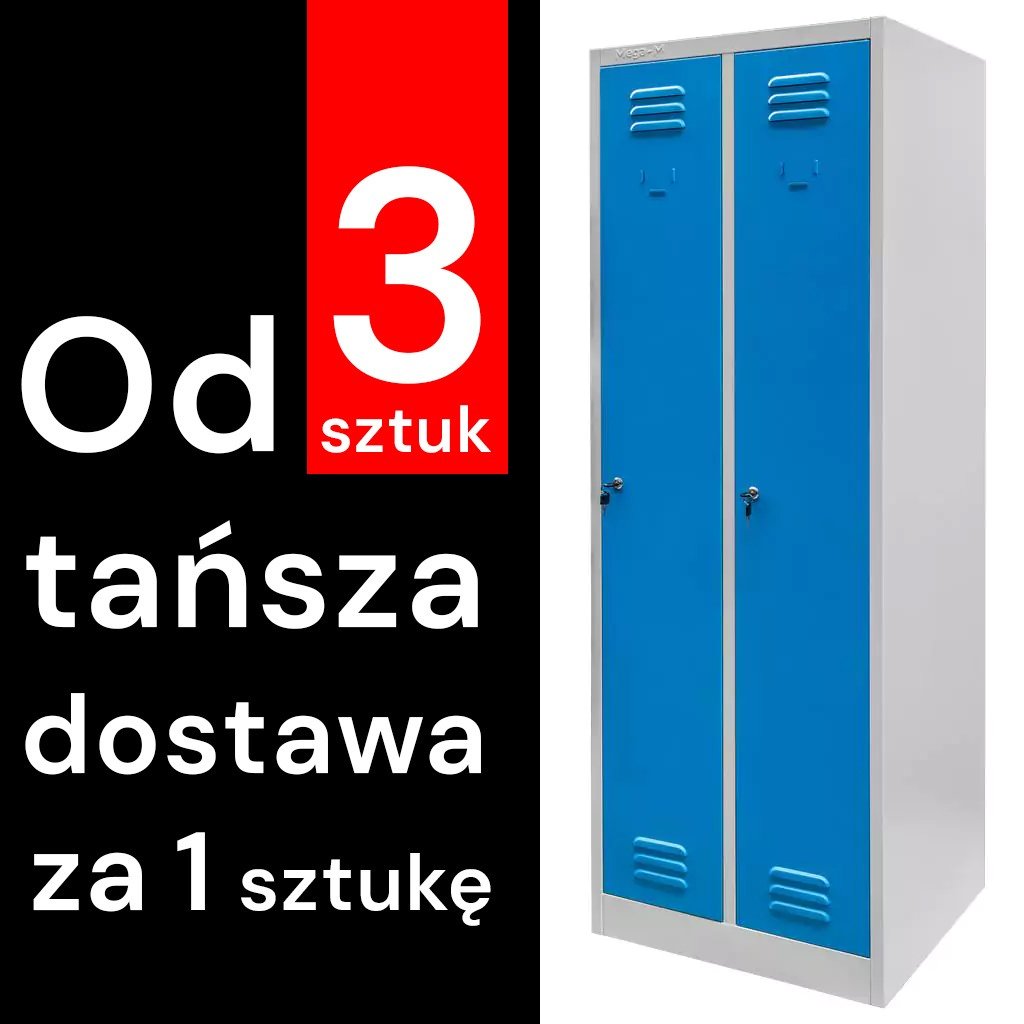 Mega-M Armadietto spogliatoio 2 ante S-60 grigio/blu
