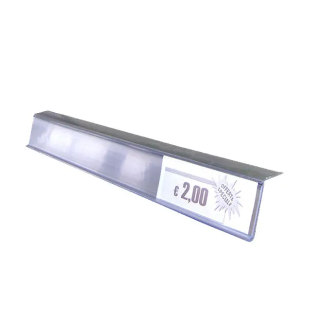 Agosistem Porta prezzi vetro adesivo 120 cm trasparente