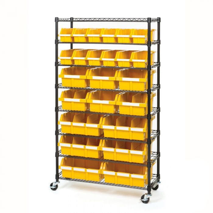 Seville Classics Bin Rack vaschette gialle medie 3 pezzi