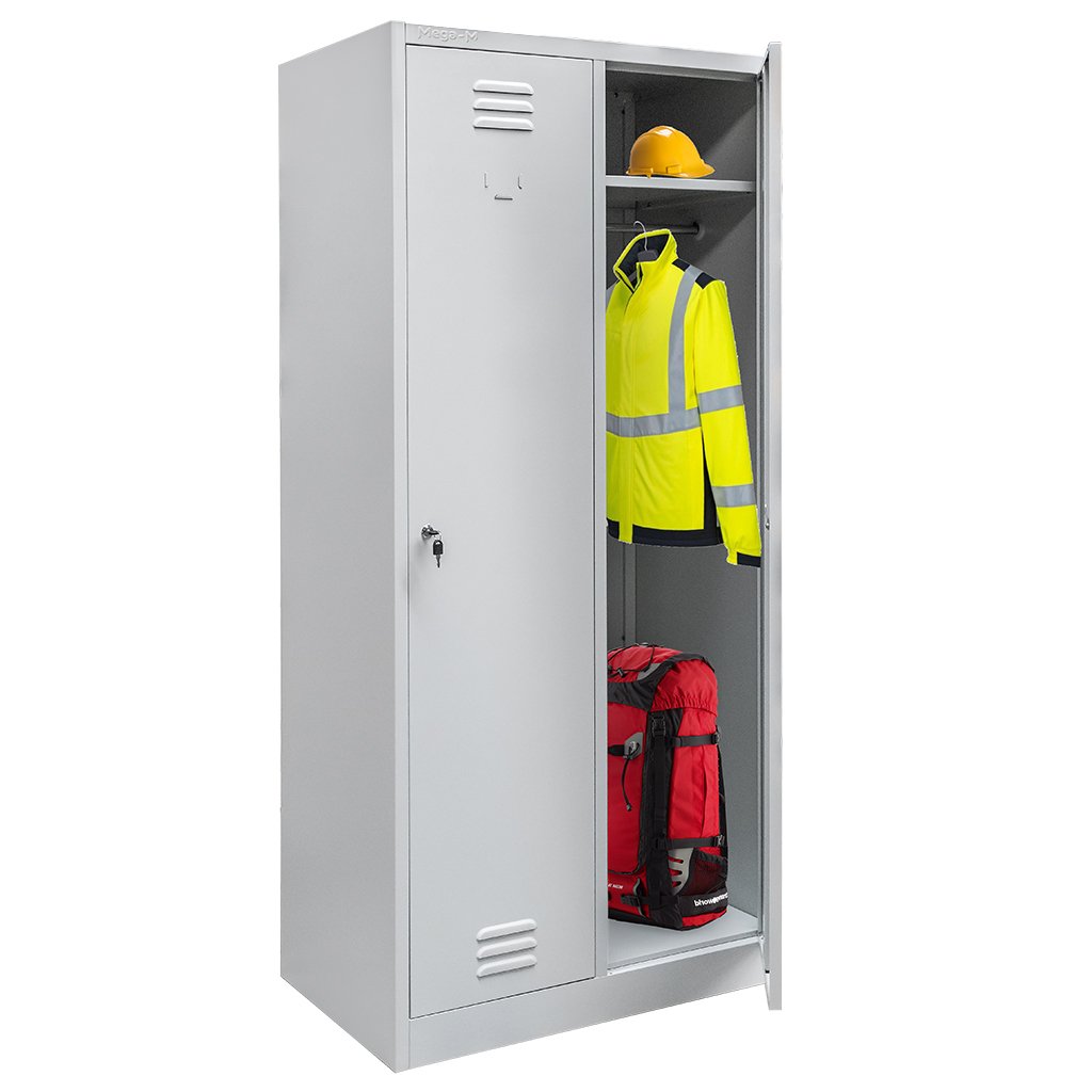 Mega-M S-80 armadietto spogliatoio 2 ante grigio
