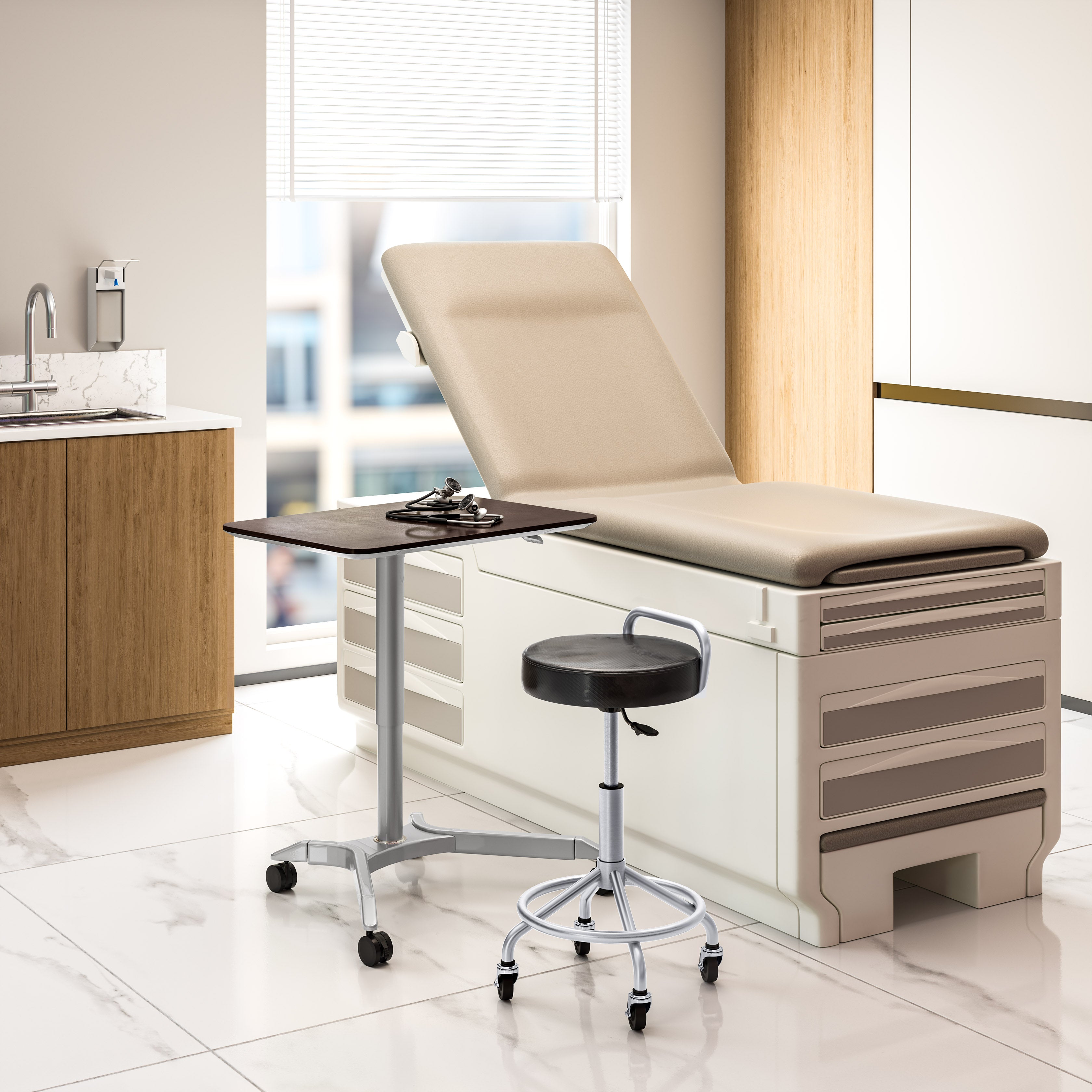 Seville Classics airLIFT scrivania sit-stand espresso 71x50 cm