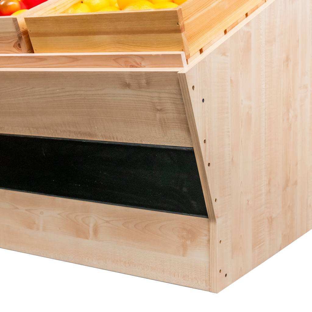 Mega-M Isola ortofrutta bifacciale 126 cm acero