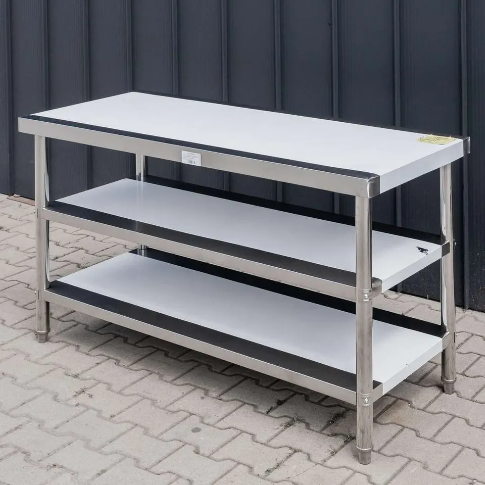 Mega-M X Standard tavolo inox 150x60 cm 2 ripiani usato