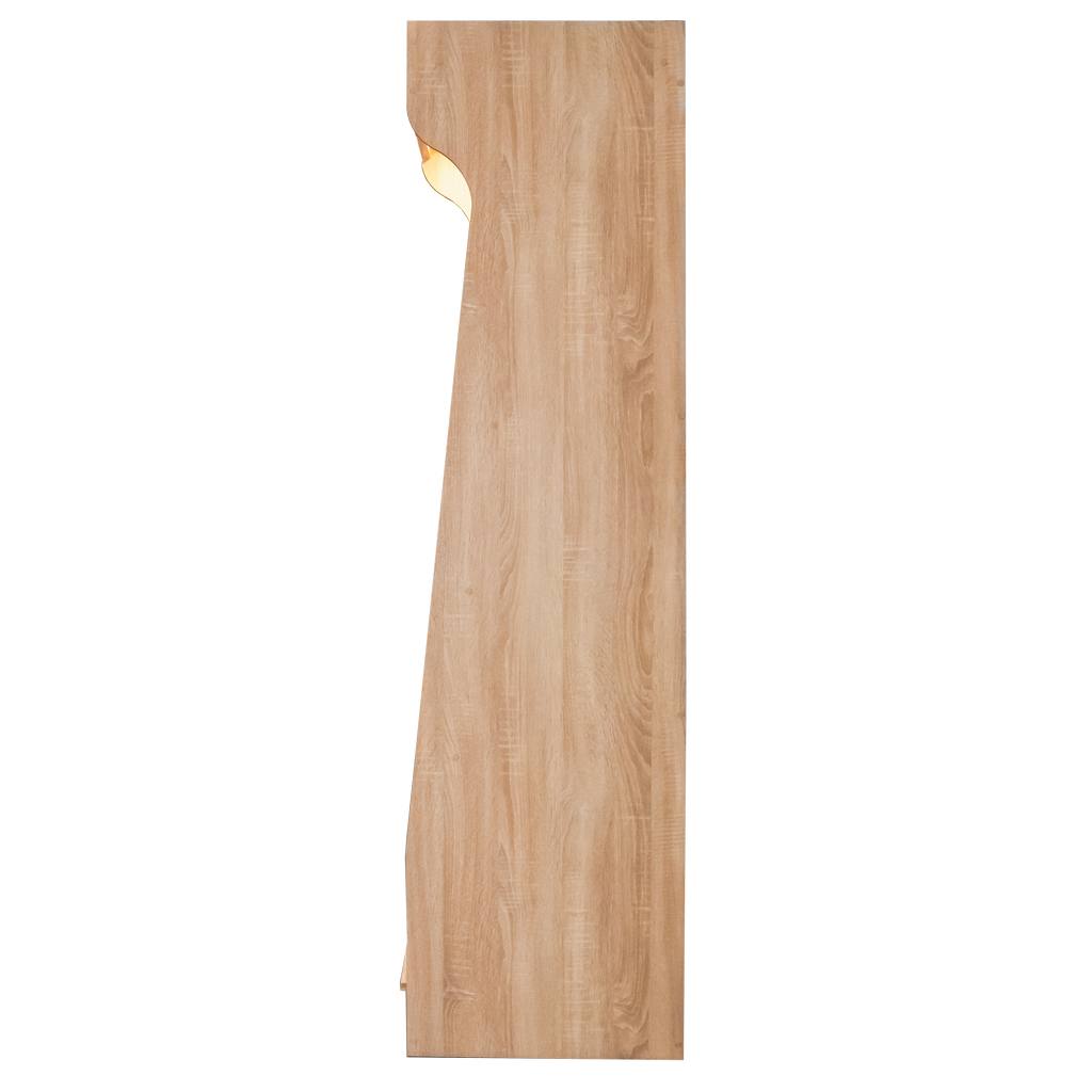Espositore pane scaffale panetteria H-200 L-60 plexi LED rovere