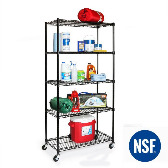 Seville Classics UltraDurable scaffale acciaio 5 ripiani 91cm