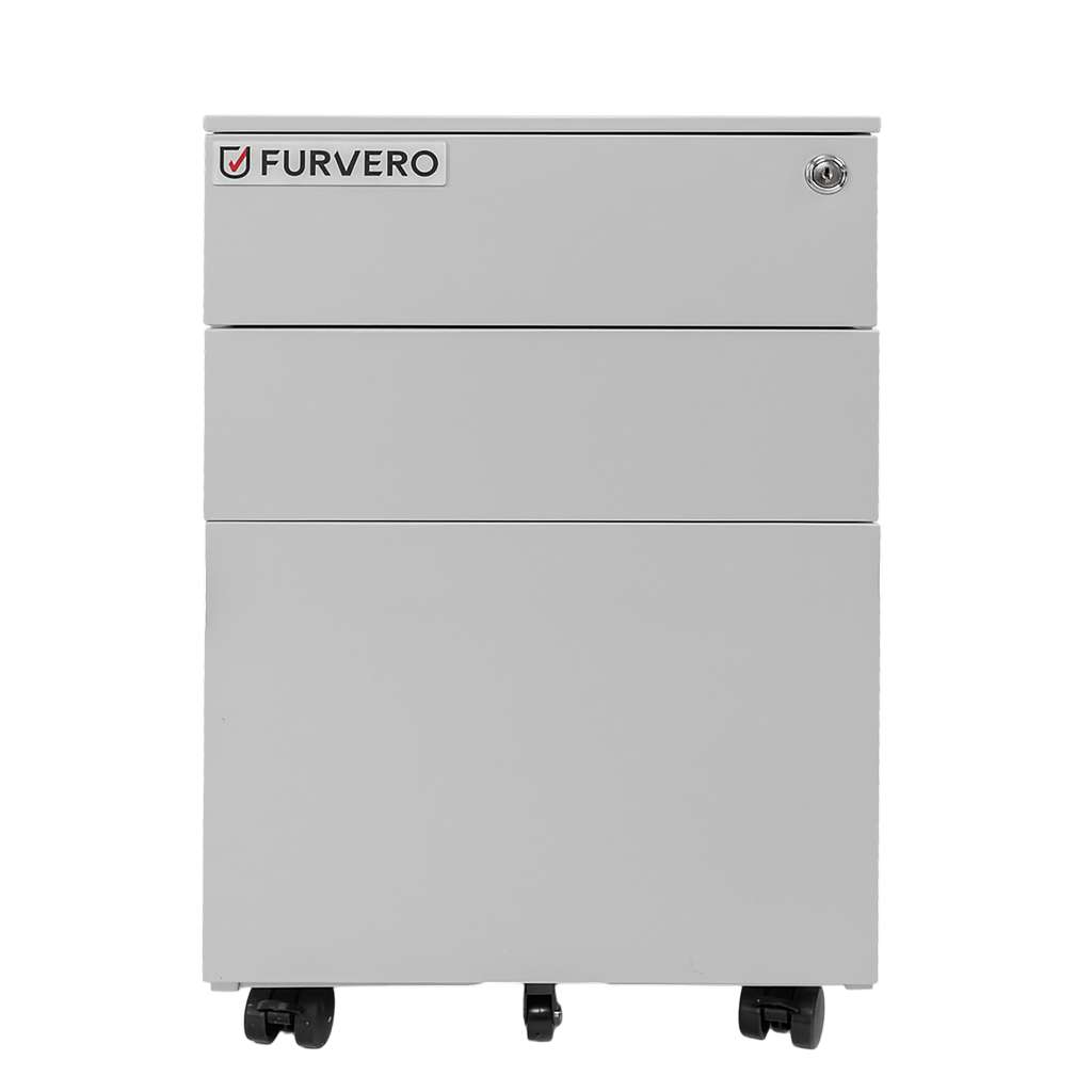 Furvero S-39 cassettiera ufficio 3 cassetti grigia
