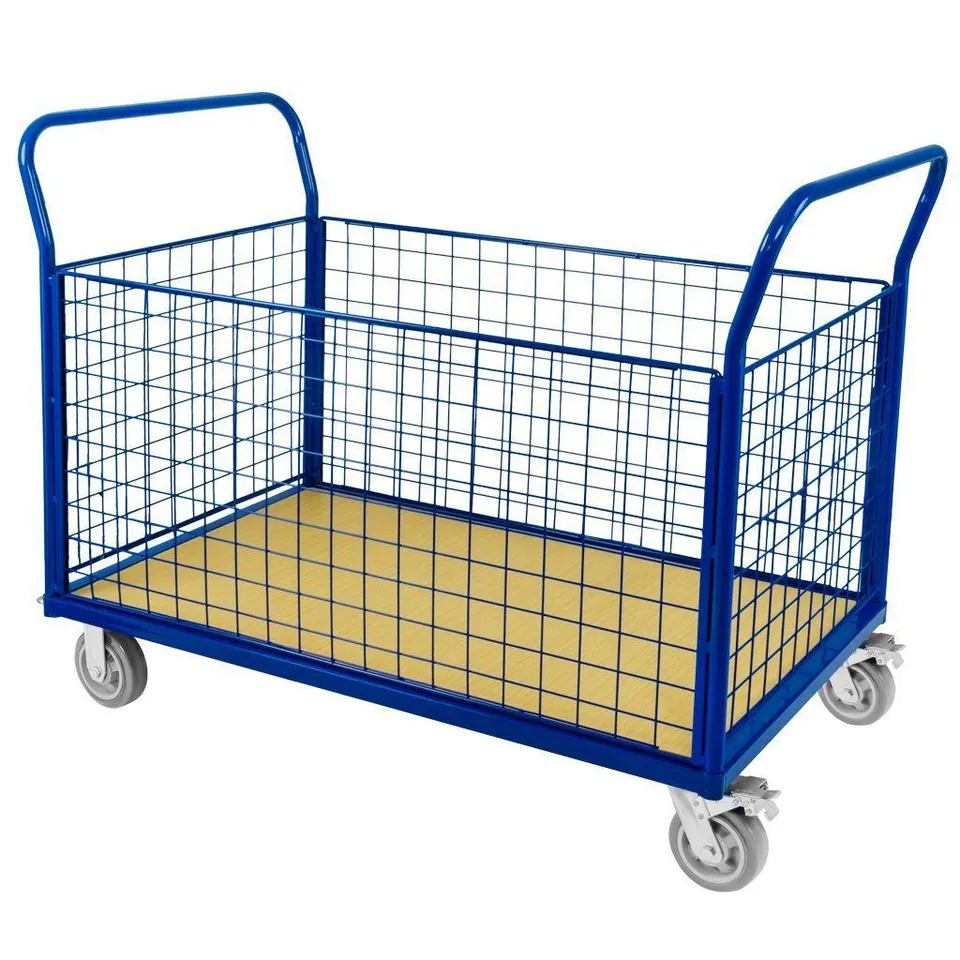Forkberg carrello a pianale 500 kg 4 sponde in rete