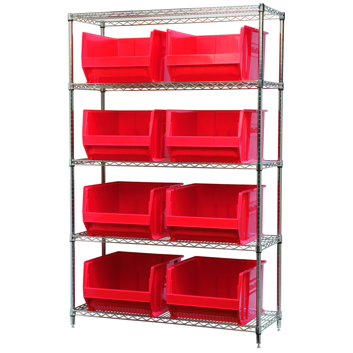 Akro-Mils AWS184830283 scaffale in filo 5 ripiani con 8 box