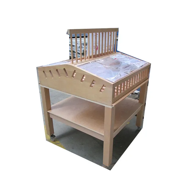 MegaMarket Espositore pane legno 90x90x135 cm 6 scomparti