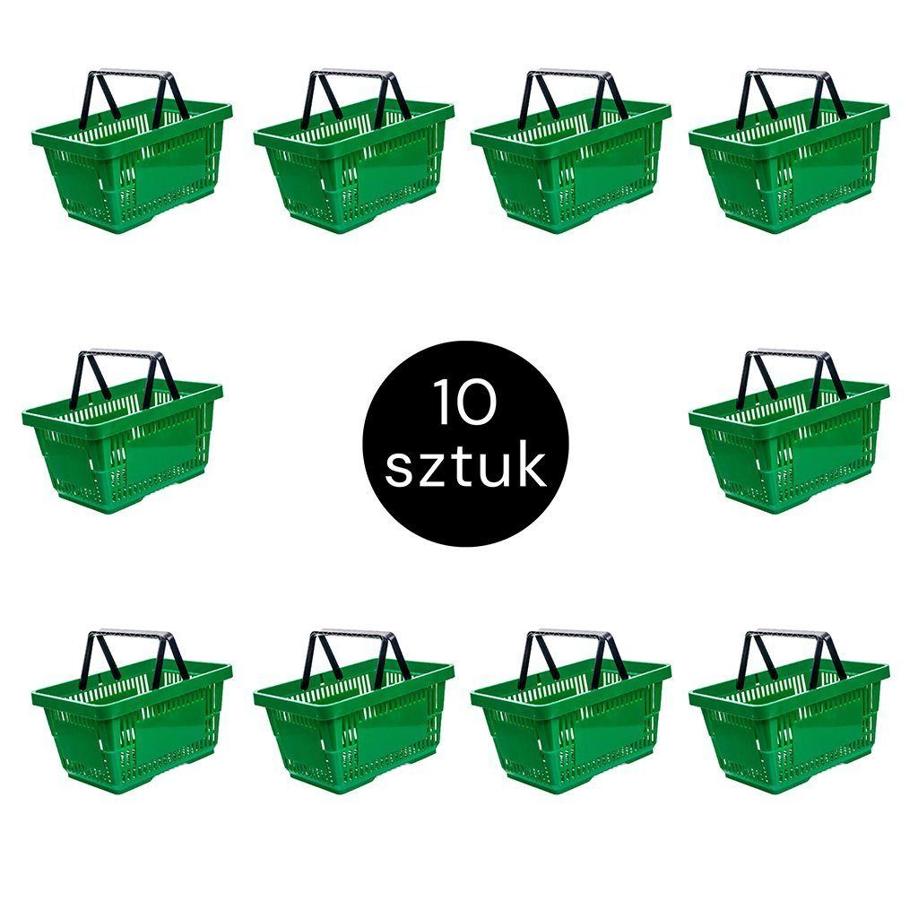 Cestino spesa Mega-M 22 L verde set 10 pezzi