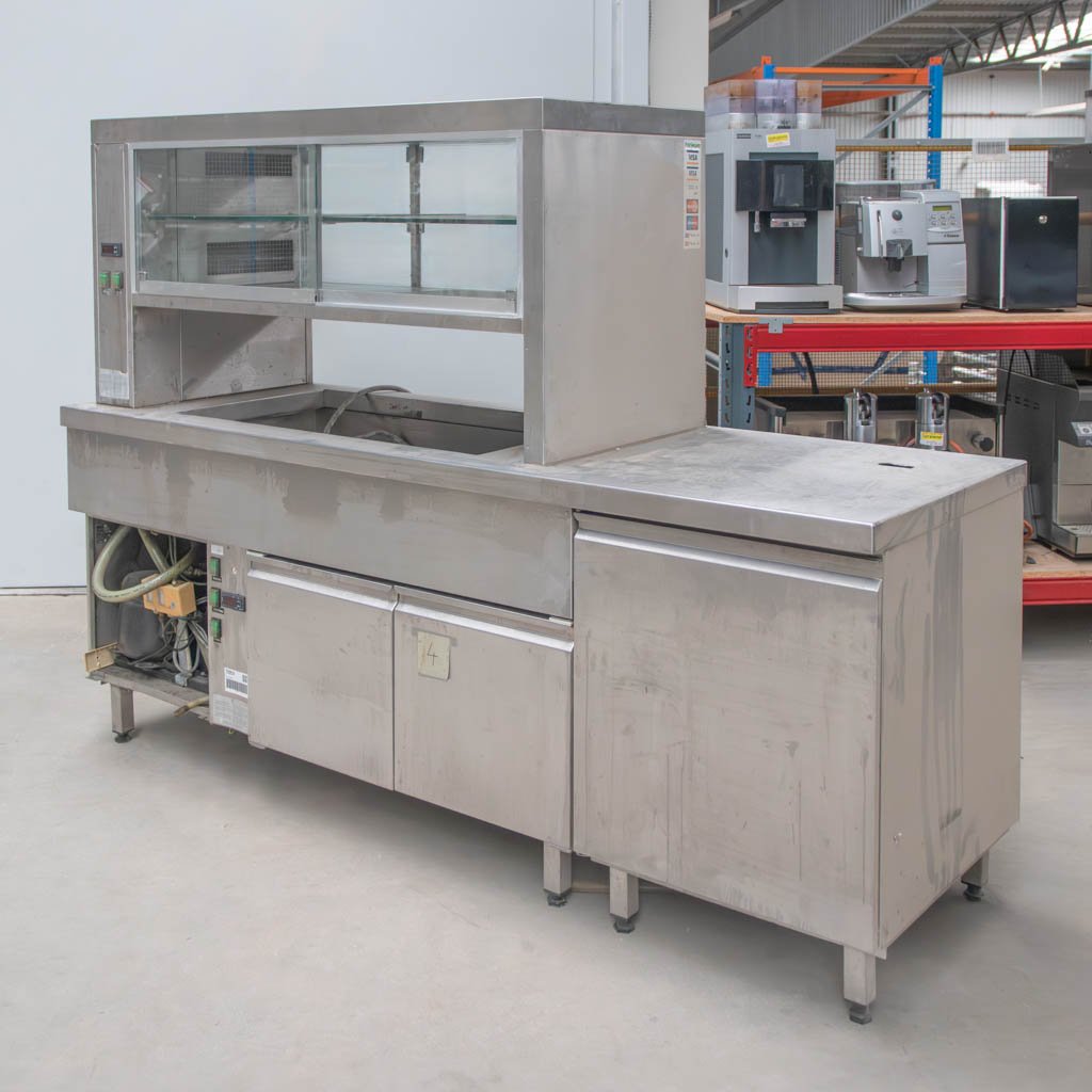 Mega-M vetrina refrigerata 215x70x155 cm vetro