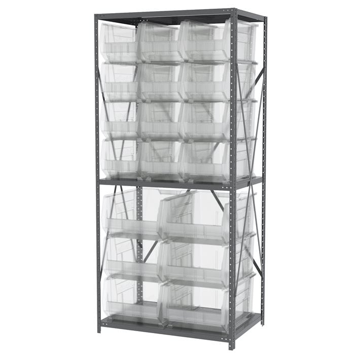 Akro-Mils AS2479ASSORT scaffale metallo 3 ripiani 18 box