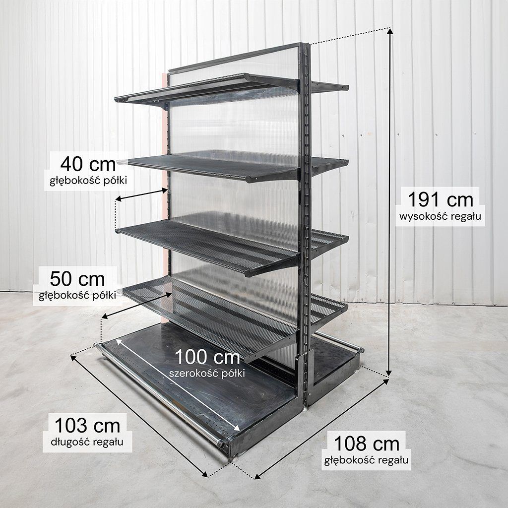 Wireland Solid York scaffale gondola 8 ripiani 191 cm