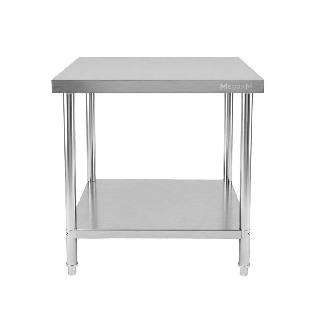 Mega-M X STANDARD Tavolo Inox 80x70x85 cm con Ripiano