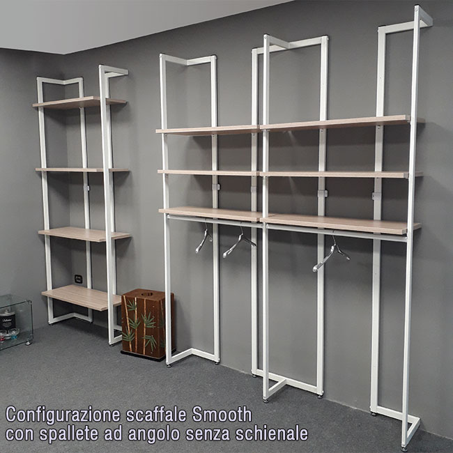 Agosistem Smooth Kit 05 scaffale angolo 94x37x240 cm