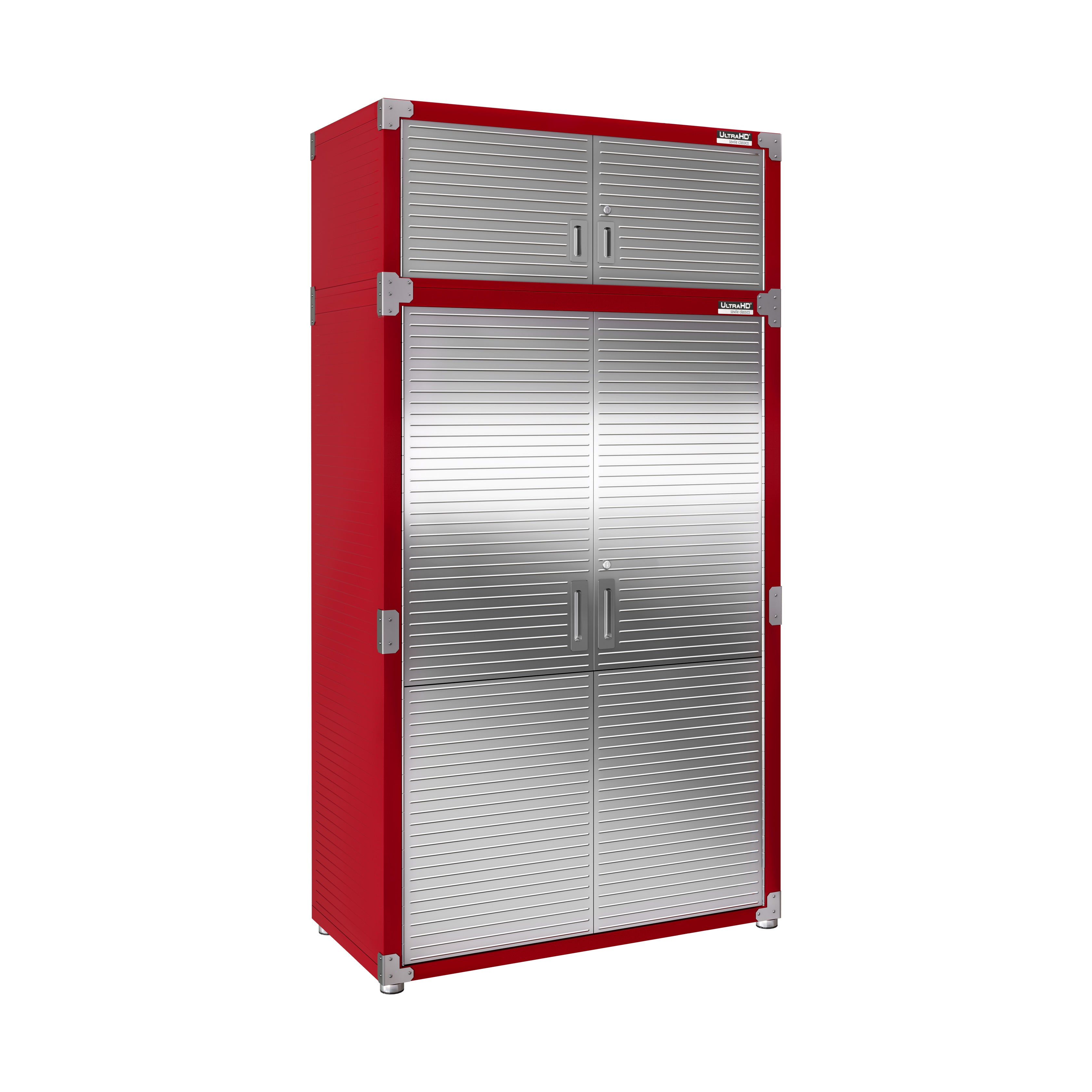 Seville Classics UltraHD set 2 armadi metallo rosso alto