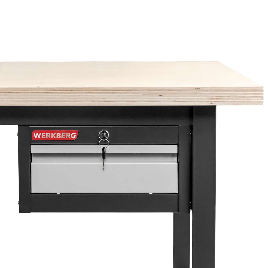 Werkberg 200 cm banco lavoro con mobiletto e cassetto