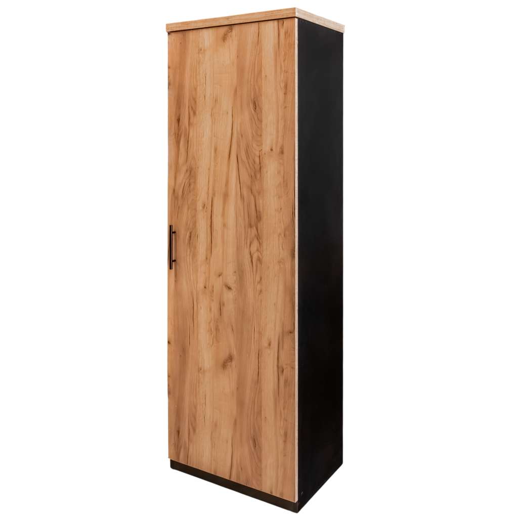 Mega-M Armadio Ufficio 5 Ripiani Rovere Kraft Nero 60x40x200
