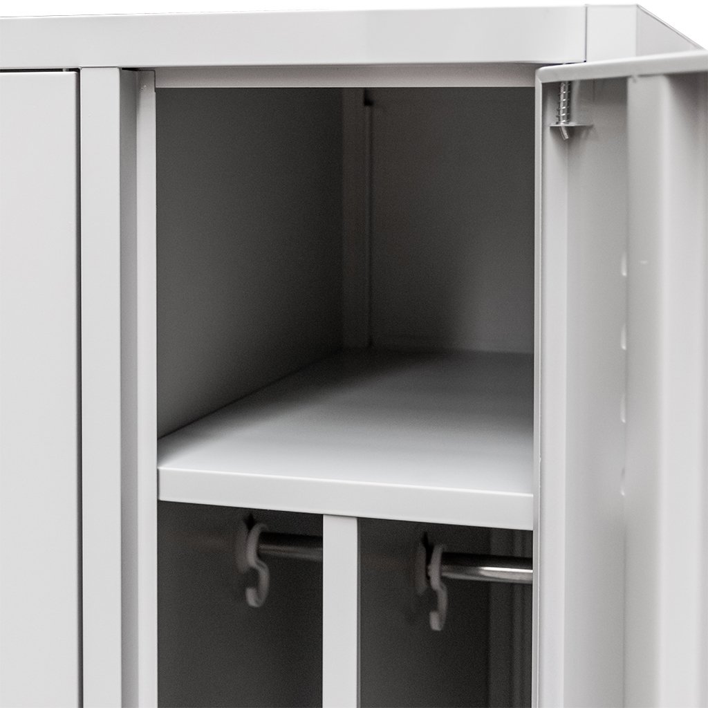 Mega-M Armadio Spogliatoio 2 Ante Grigio 60 cm Divisorio