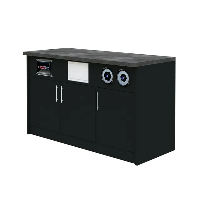 Mega-M mobile macchina caffè 154x60x92 cm nero 2 portabicchieri