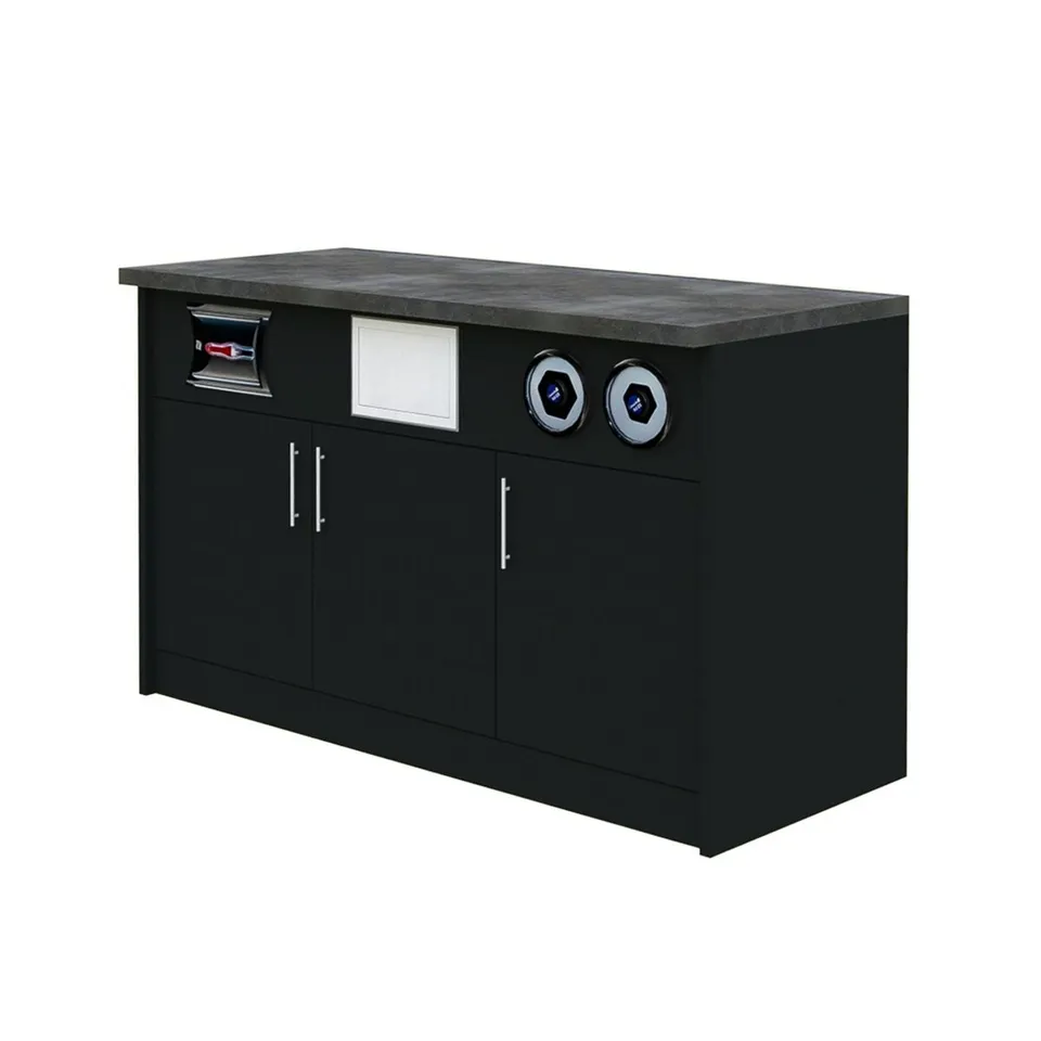Mega-M mobile macchina caffè 154x60x92 cm nero 2 portabicchieri