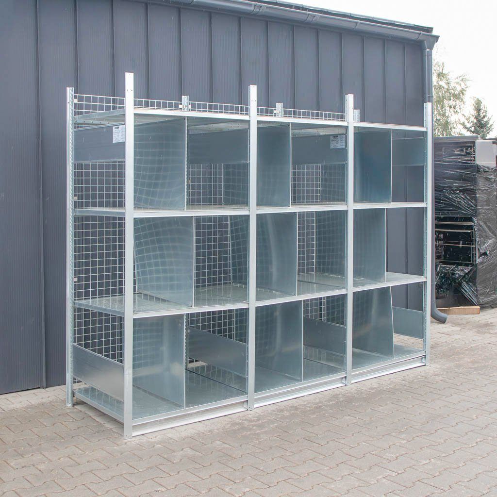Dexion HI 280 scaffale magazzino zincato 12 ripiani con rete