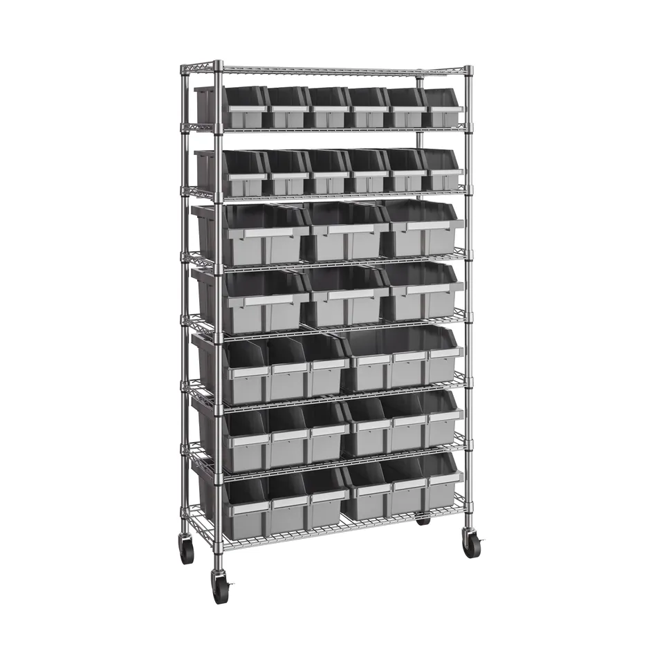 Seville Classics scaffale 24 box 8 ripiani 91x36 cm portata 227 kg